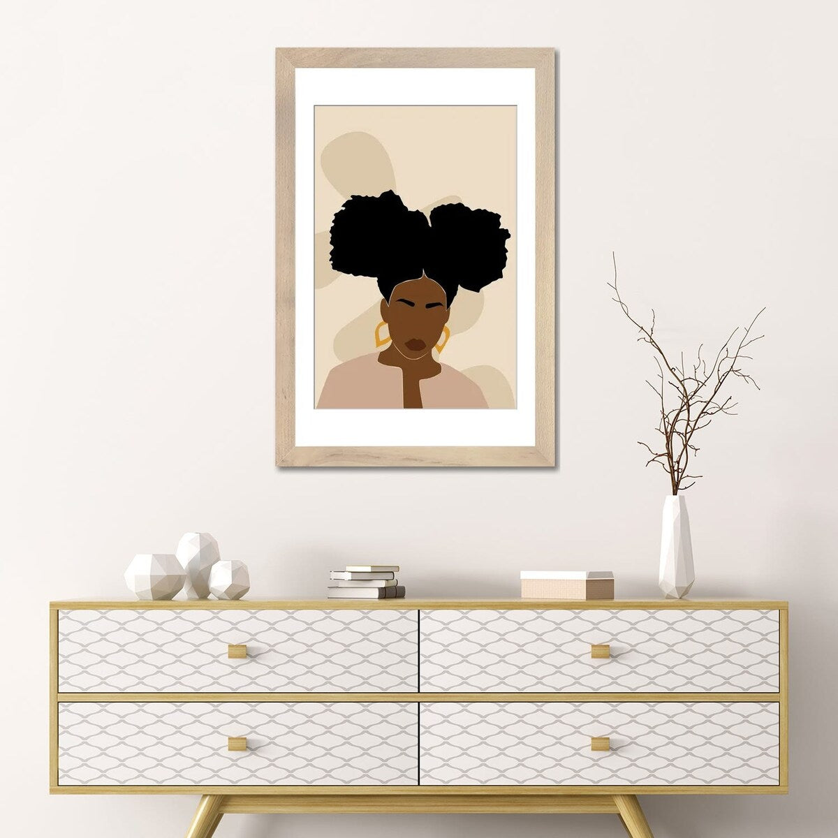 iCanvas "Afro Girl Abstract Art" by Tysee Ciage