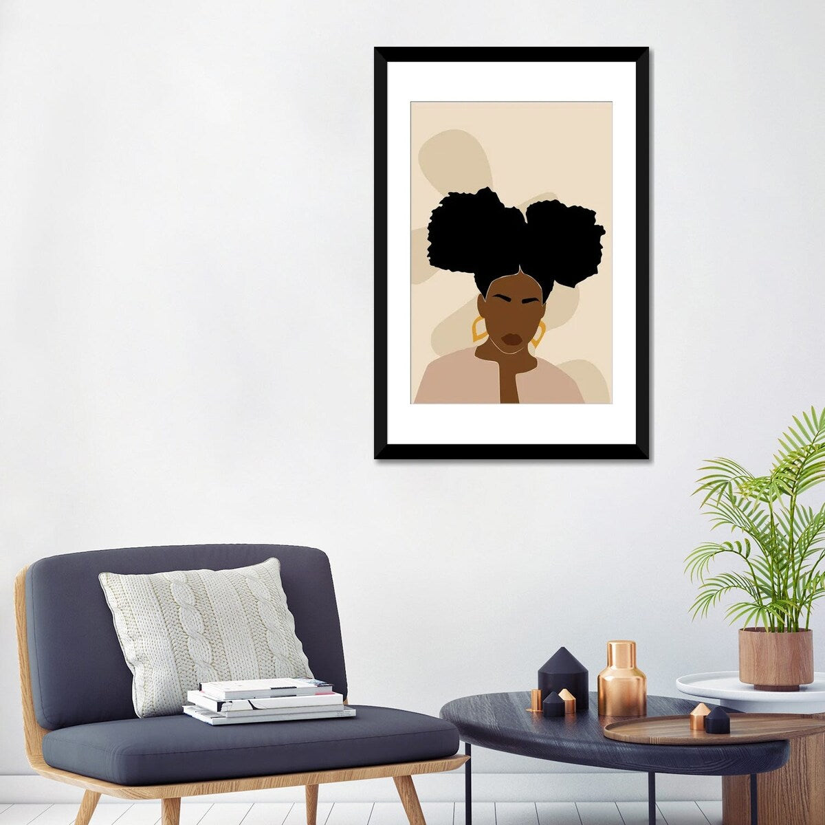 iCanvas "Afro Girl Abstract Art" by Tysee Ciage
