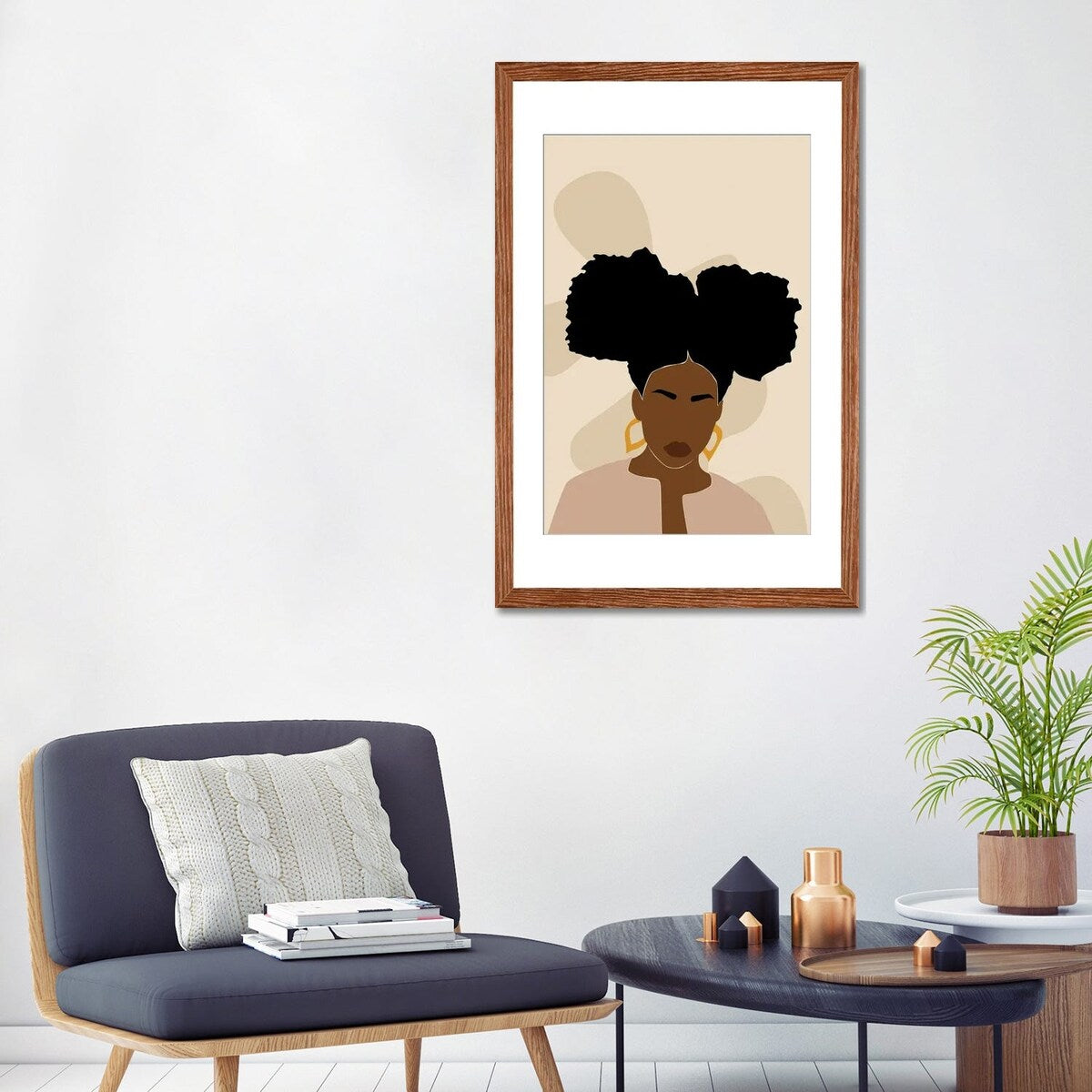 iCanvas "Afro Girl Abstract Art" by Tysee Ciage