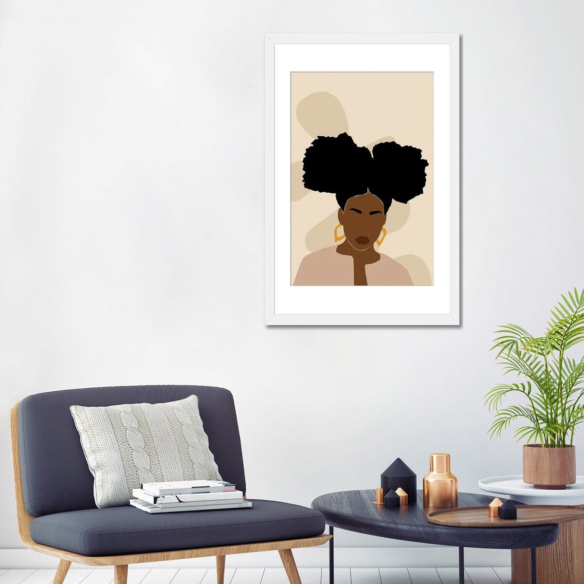 iCanvas "Afro Girl Abstract Art" by Tysee Ciage