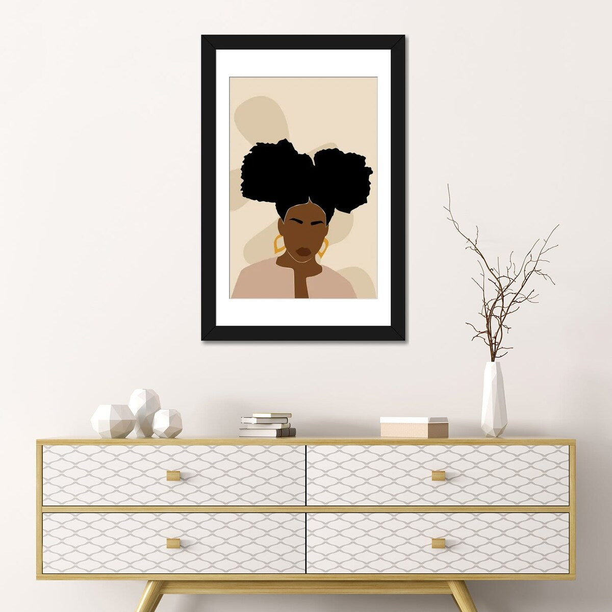 iCanvas "Afro Girl Abstract Art" by Tysee Ciage