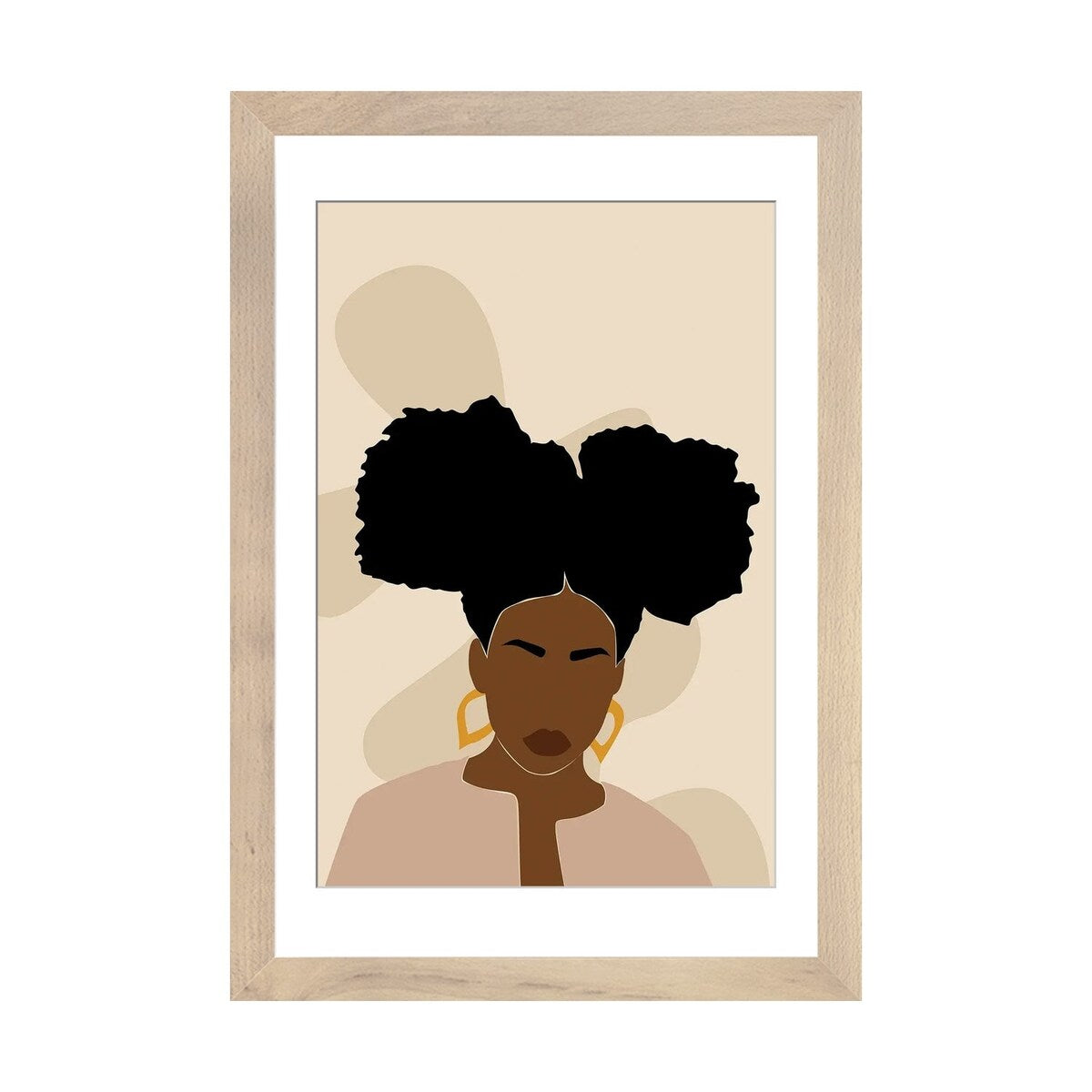 iCanvas "Afro Girl Abstract Art" by Tysee Ciage