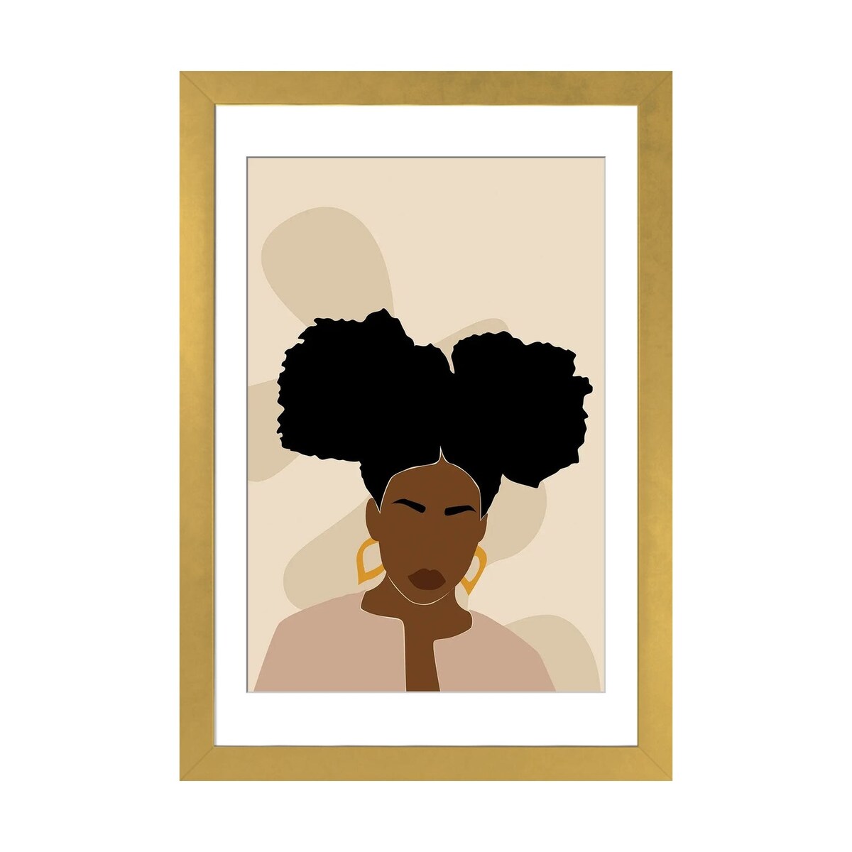 iCanvas "Afro Girl Abstract Art" by Tysee Ciage