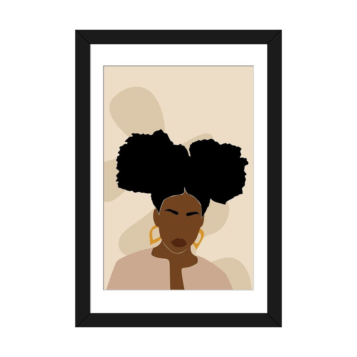 iCanvas "Afro Girl Abstract Art" by Tysee Ciage