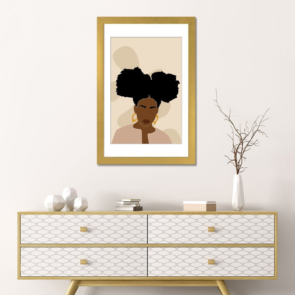 iCanvas "Afro Girl Abstract Art" by Tysee Ciage