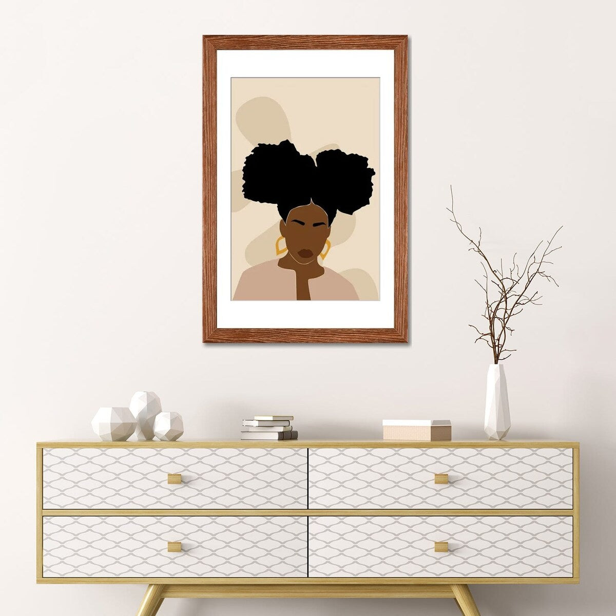 iCanvas "Afro Girl Abstract Art" by Tysee Ciage