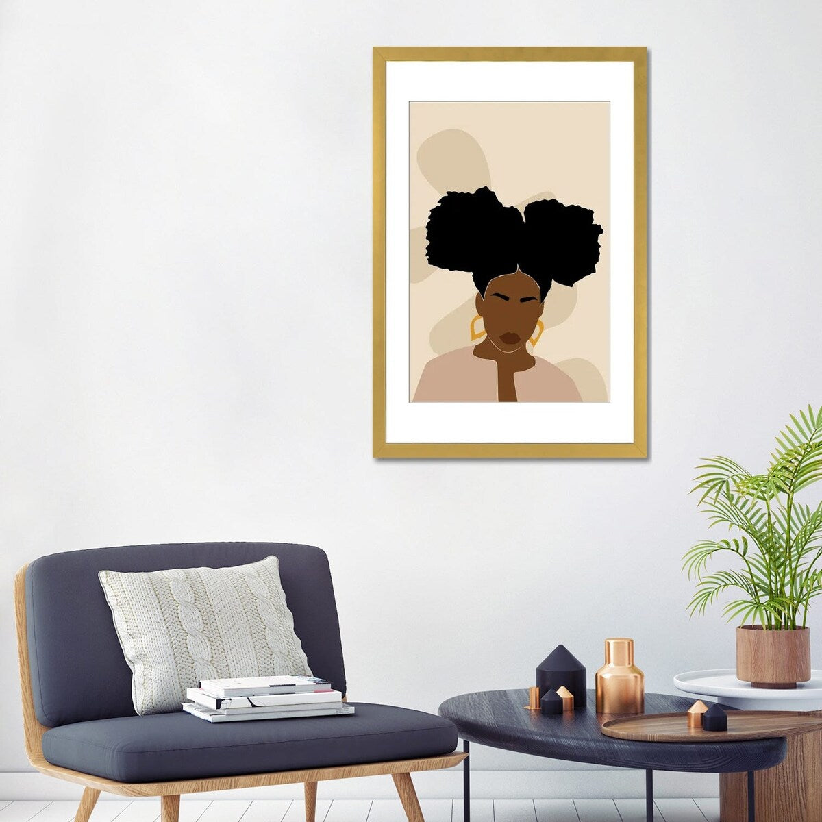 iCanvas "Afro Girl Abstract Art" by Tysee Ciage