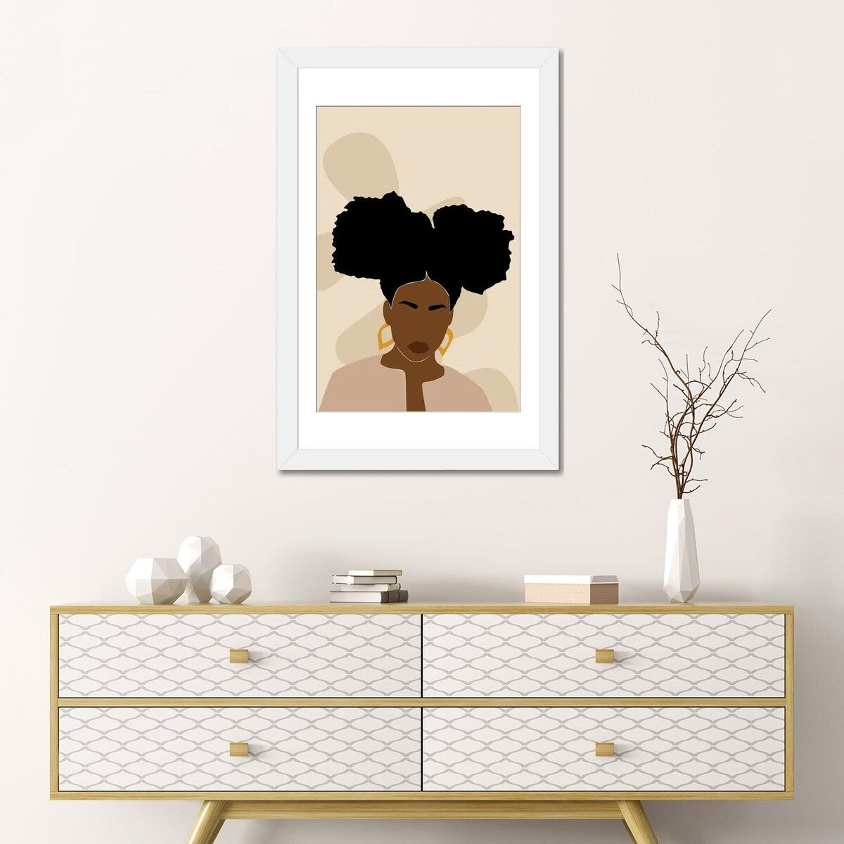 iCanvas "Afro Girl Abstract Art" by Tysee Ciage