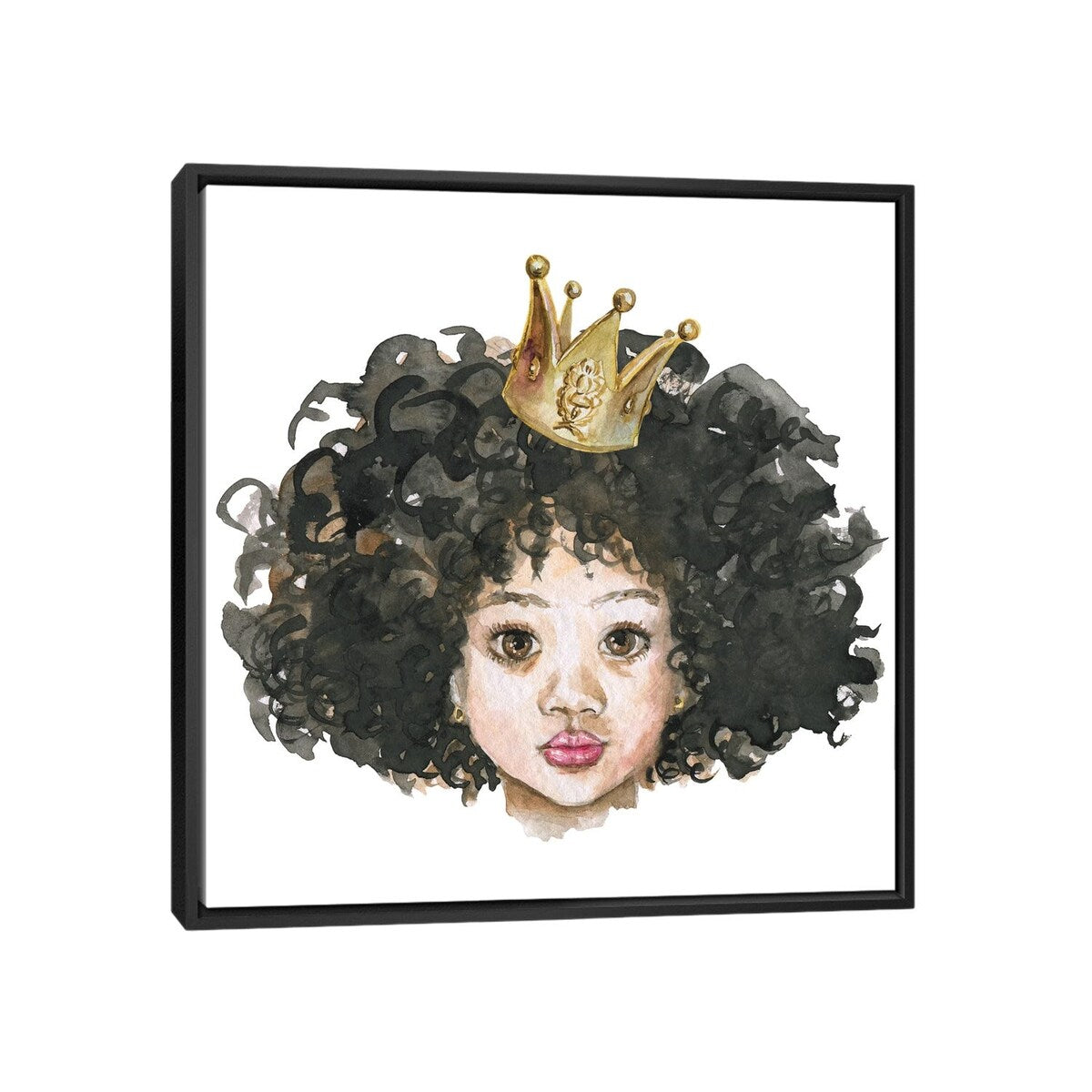 iCanvas "Afro Little Princess" by Ephrazy Graphics Framed Canvas Print