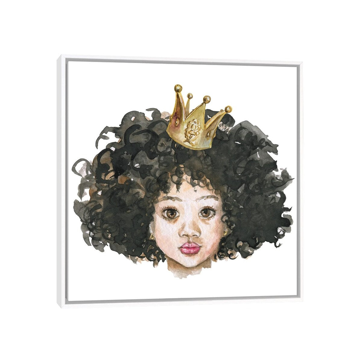 iCanvas "Afro Little Princess" by Ephrazy Graphics Framed Canvas Print