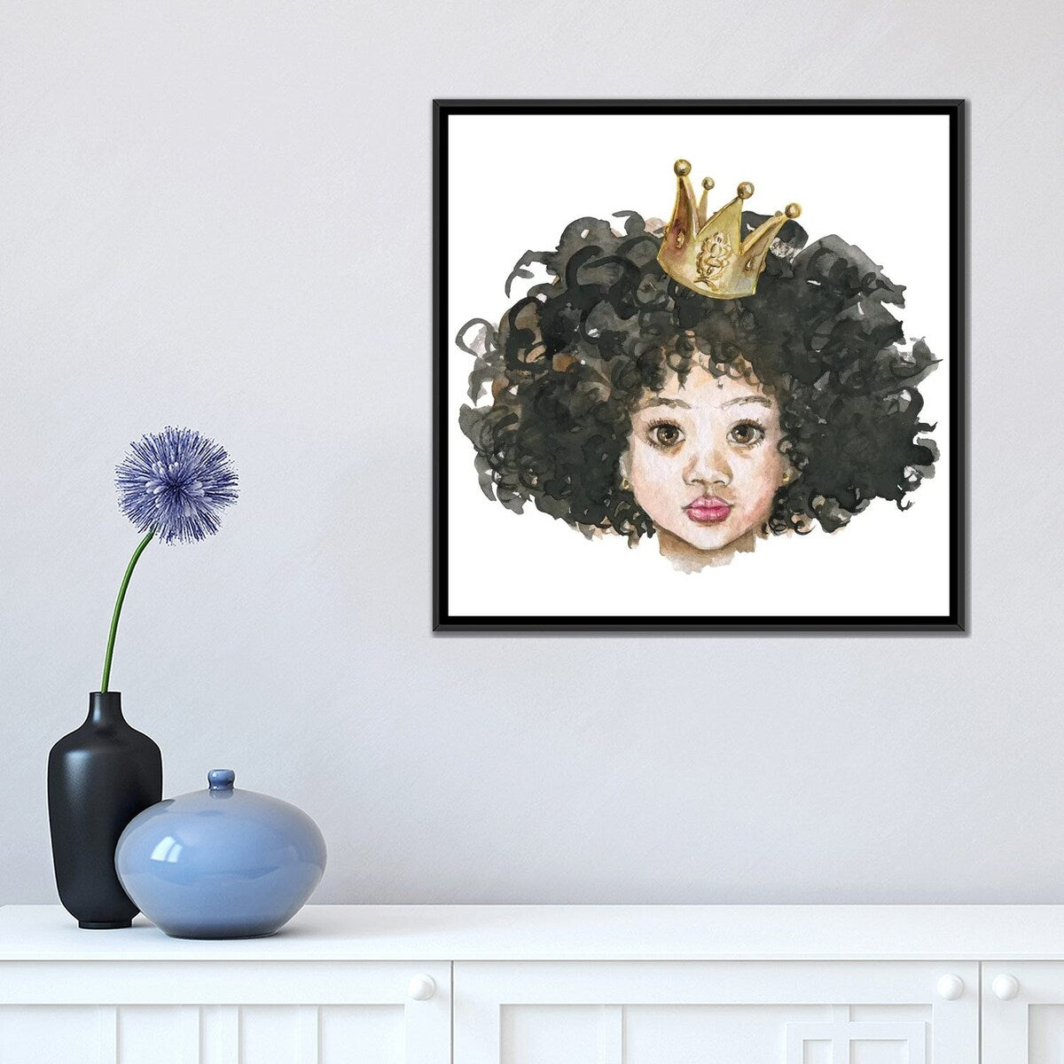 iCanvas "Afro Little Princess" by Ephrazy Graphics Framed Canvas Print
