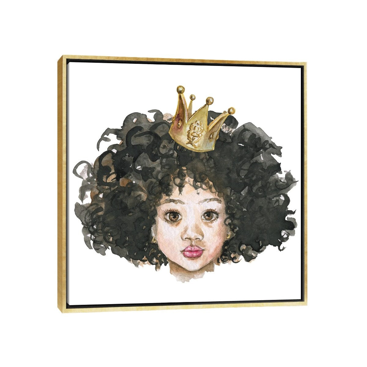 iCanvas "Afro Little Princess" by Ephrazy Graphics Framed Canvas Print