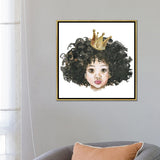 iCanvas "Afro Little Princess" by Ephrazy Graphics Framed Canvas Print