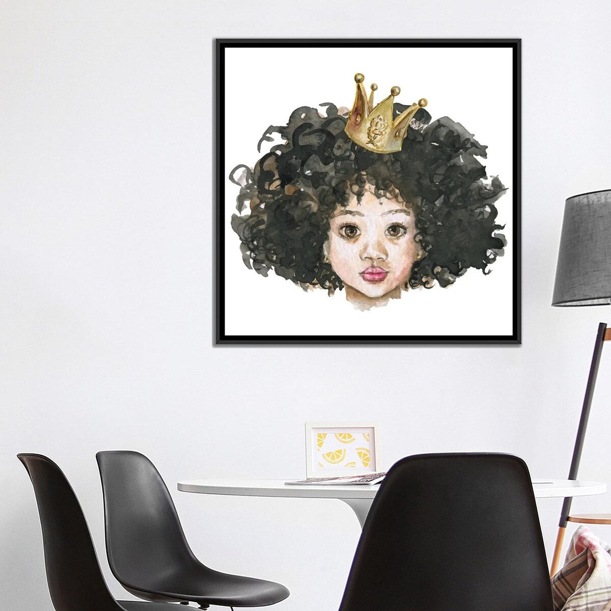 iCanvas "Afro Little Princess" by Ephrazy Graphics Framed Canvas Print
