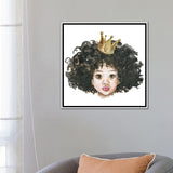 iCanvas "Afro Little Princess" by Ephrazy Graphics Framed Canvas Print