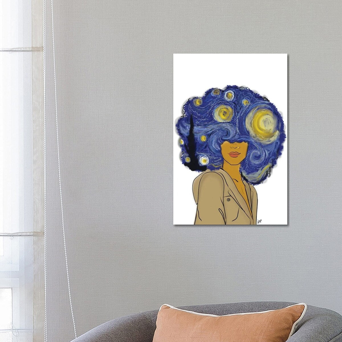 iCanvas "Afro Starry Nights" by Bri Pippens Canvas Print