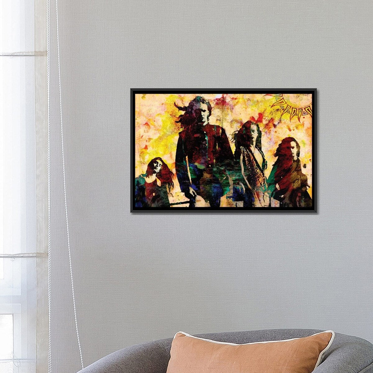 iCanvas "Alice In Chains "Here Comes The Rooster"" by Rockchromatic Framed Canvas Print