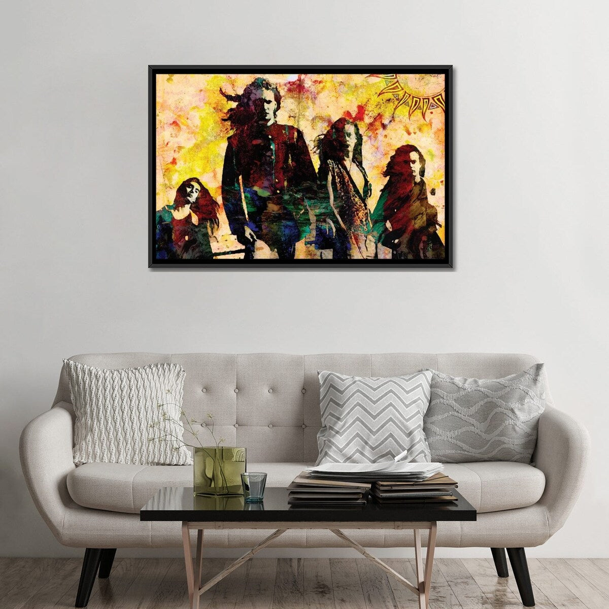 iCanvas "Alice In Chains "Here Comes The Rooster"" by Rockchromatic Framed Canvas Print