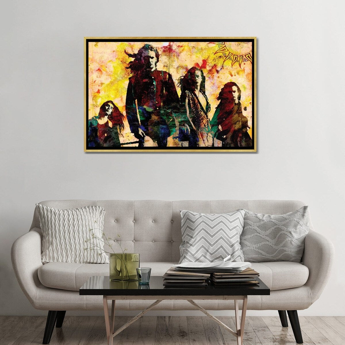 iCanvas "Alice In Chains "Here Comes The Rooster"" by Rockchromatic Framed Canvas Print