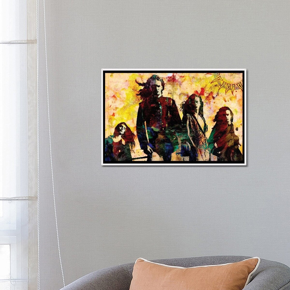 iCanvas "Alice In Chains "Here Comes The Rooster"" by Rockchromatic Framed Canvas Print
