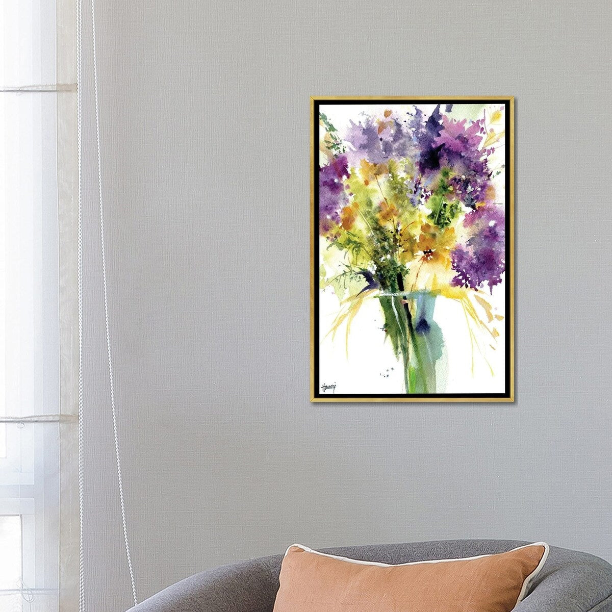 iCanvas "Alliums And Wildflowers" by Pamela Harnois Framed