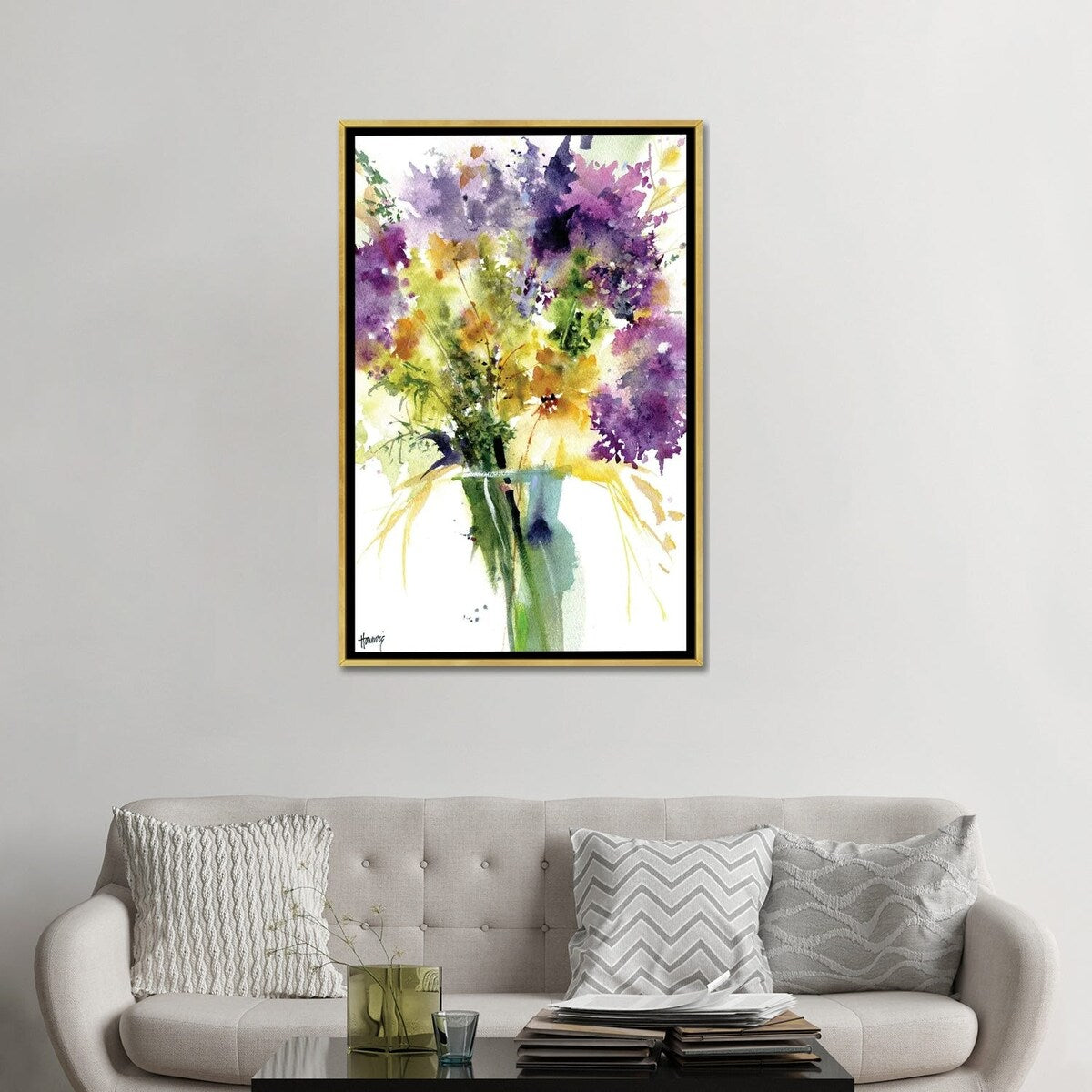 iCanvas "Alliums And Wildflowers" by Pamela Harnois Framed
