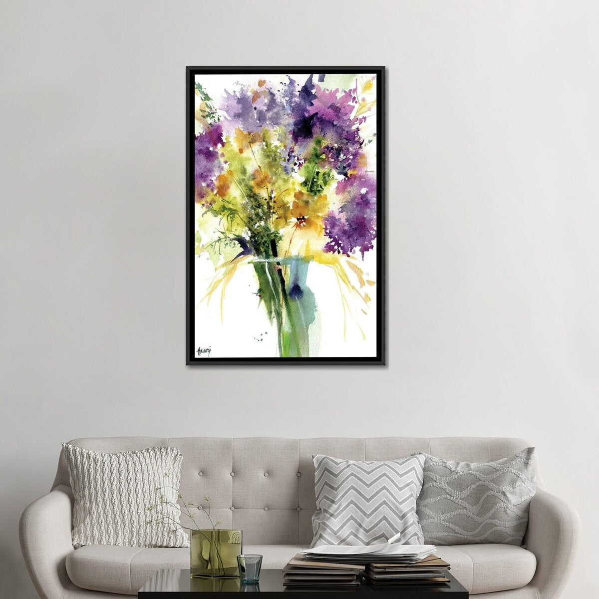 iCanvas "Alliums And Wildflowers" by Pamela Harnois Framed