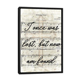 iCanvas "Amazing Grace Now I'm Found" by Front Porch Pickins Framed