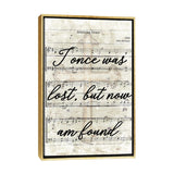 iCanvas "Amazing Grace Now I'm Found" by Front Porch Pickins Framed