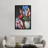 iCanvas "American Label" by Vaso Peritos Framed