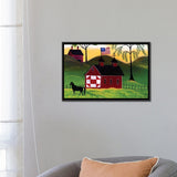 iCanvas "American Red Horse Barn III" by Cheryl Bartley Framed