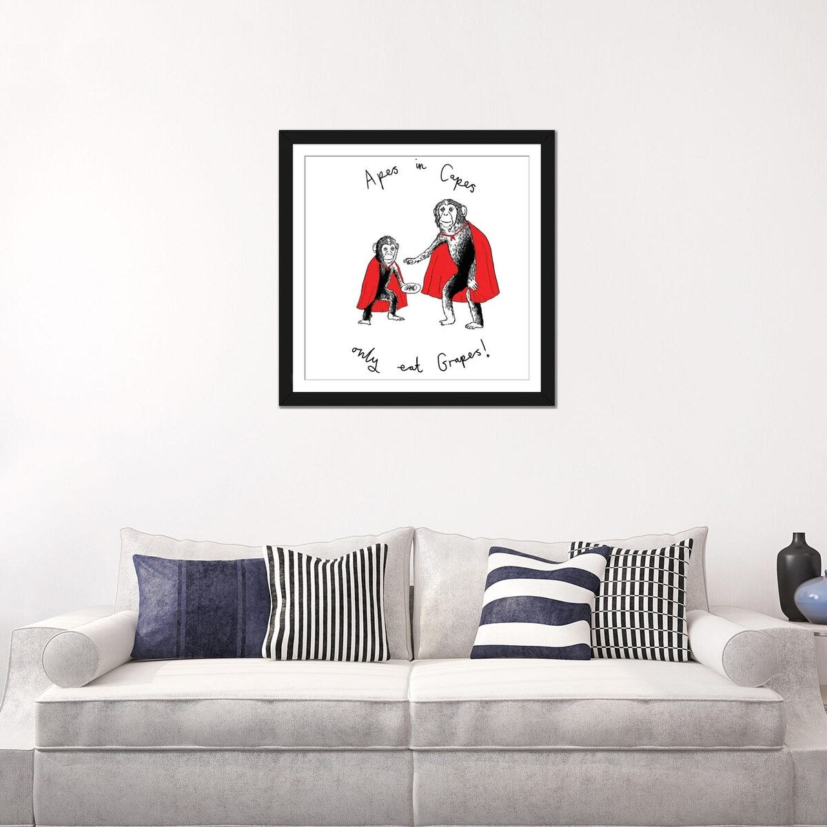 iCanvas "Apes In Capes Only Eat Grapes" by Jimbobart