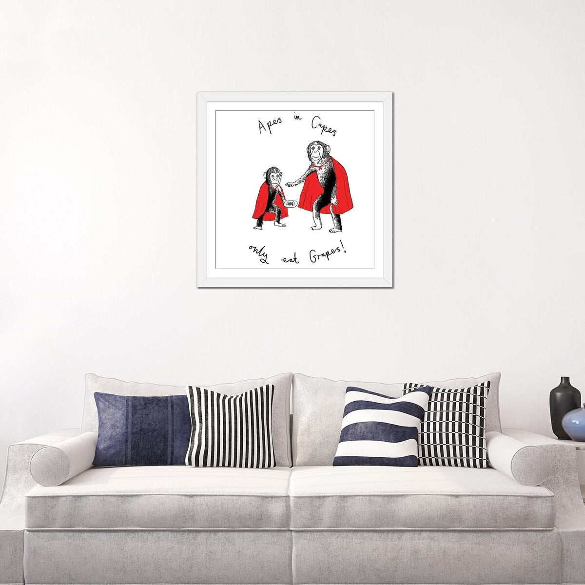 iCanvas "Apes In Capes Only Eat Grapes" by Jimbobart