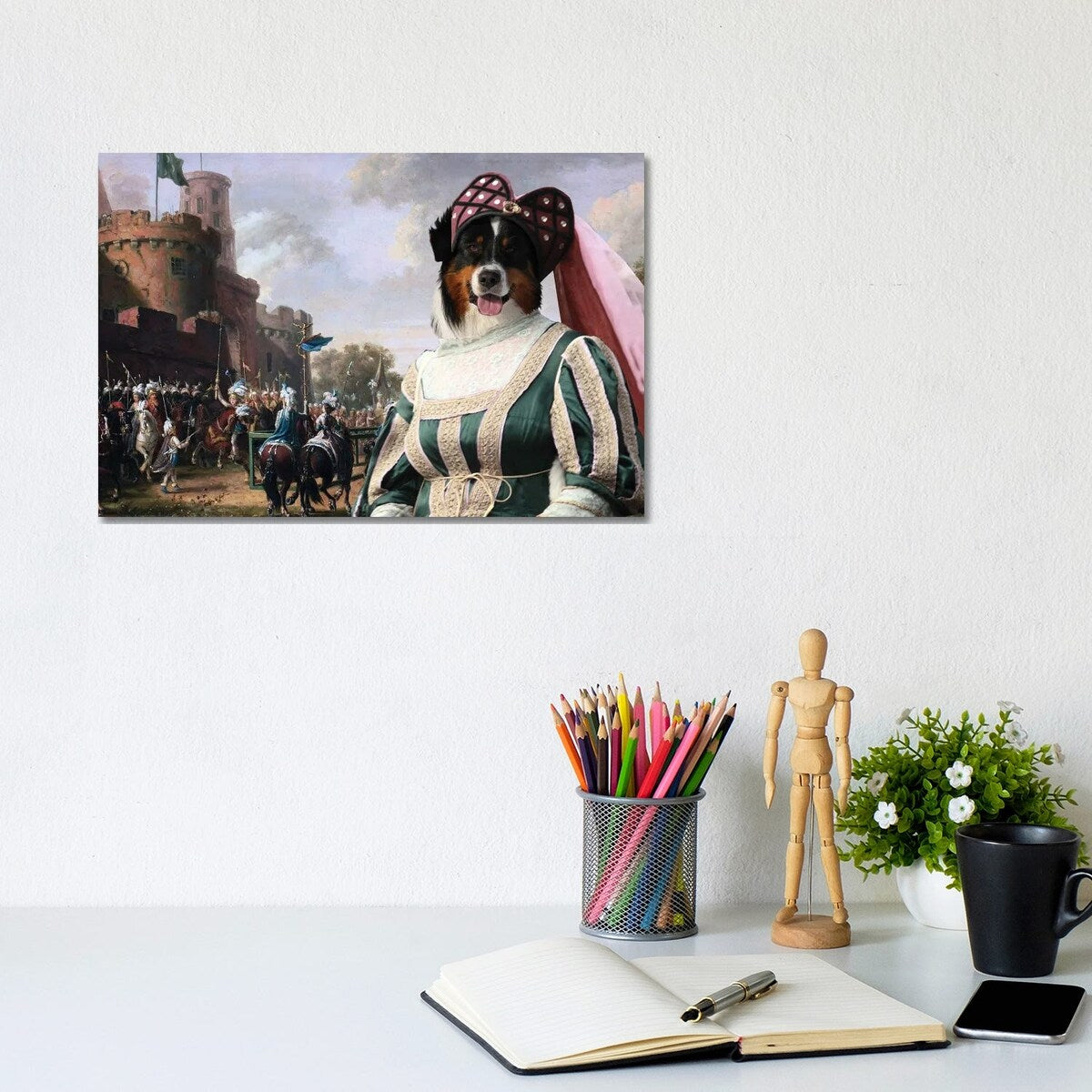 iCanvas "Australian Shepherd Tournament" by Nobility Dogs Canvas Print