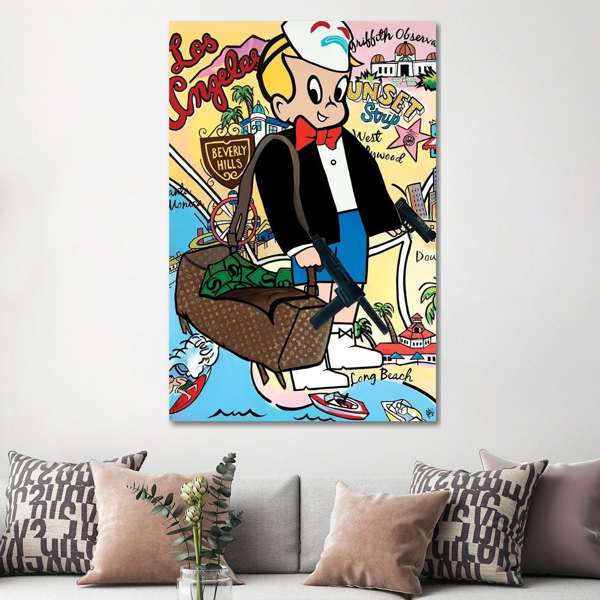 iCanvas "Bank Job" by Sinister Monopoly Canvas Print