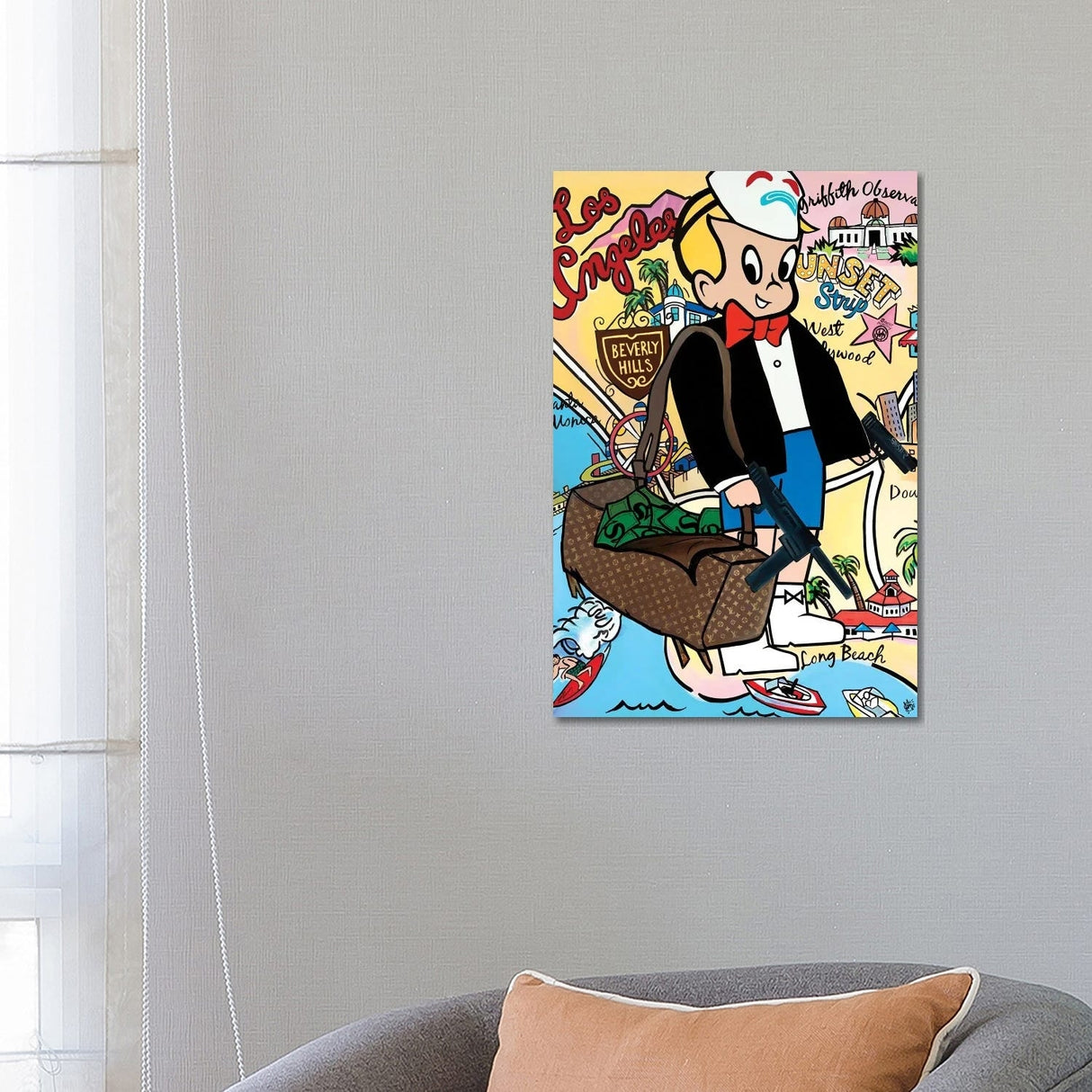 iCanvas "Bank Job" by Sinister Monopoly Canvas Print