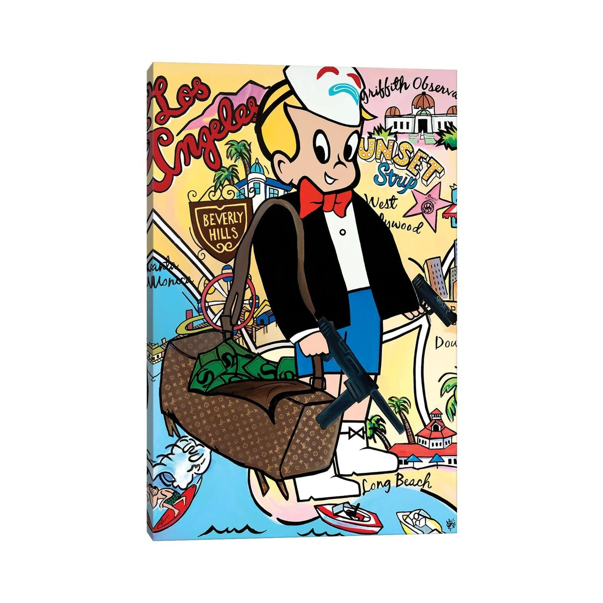 iCanvas "Bank Job" by Sinister Monopoly Canvas Print