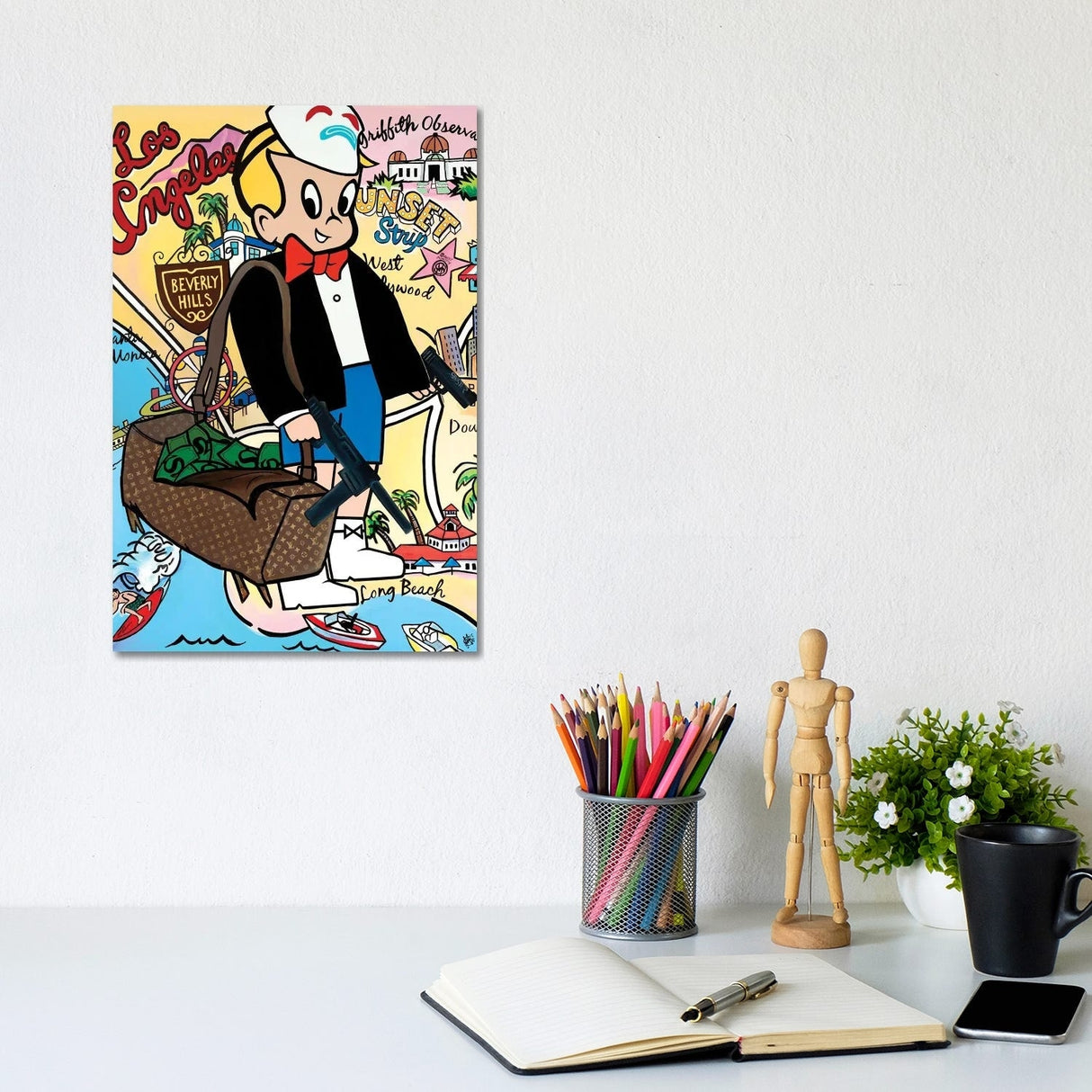 iCanvas "Bank Job" by Sinister Monopoly Canvas Print