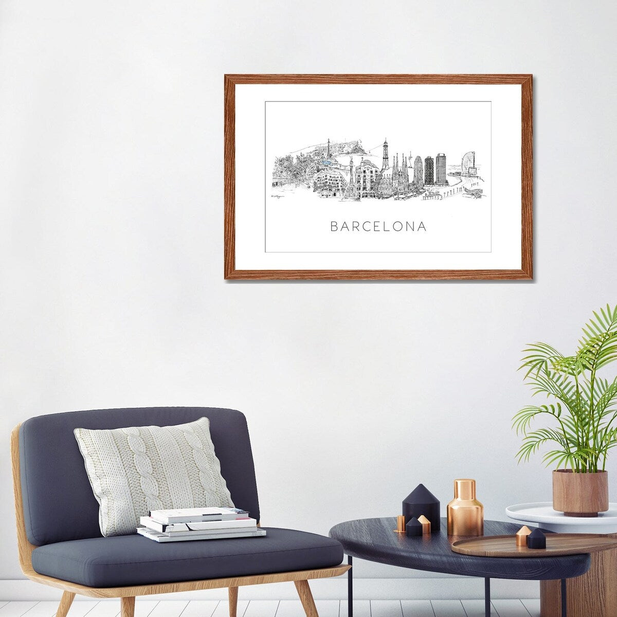 iCanvas "Barcelona Skyline" by Natalie Ryan