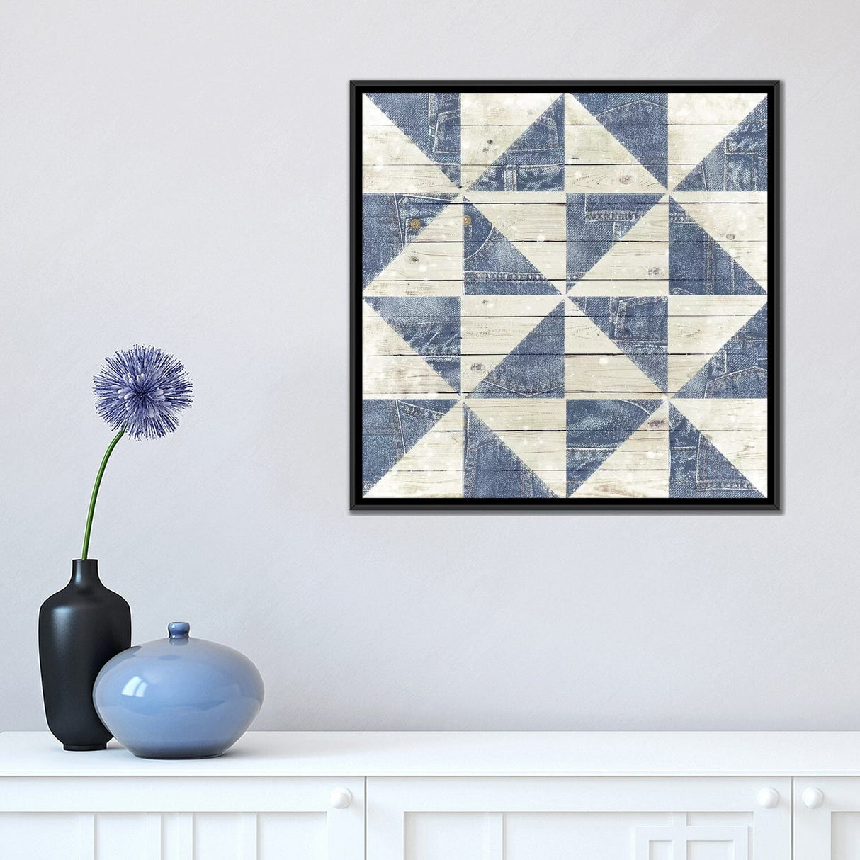 iCanvas "Barn Quilt VII" by Front Porch Pickins Framed Canvas Print