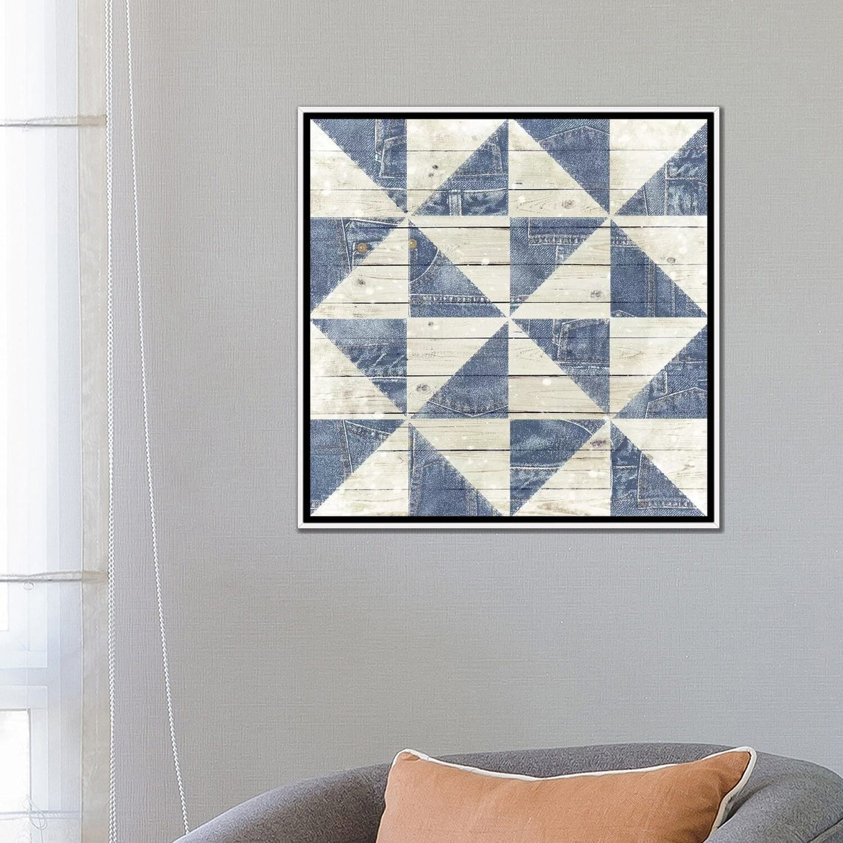 iCanvas "Barn Quilt VII" by Front Porch Pickins Framed Canvas Print