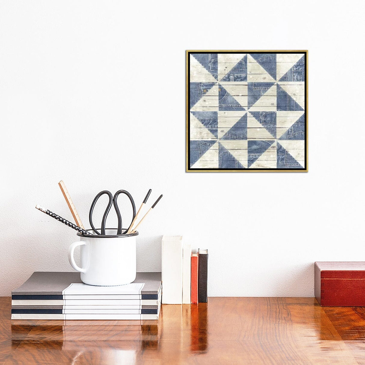 iCanvas "Barn Quilt VII" by Front Porch Pickins Framed Canvas Print