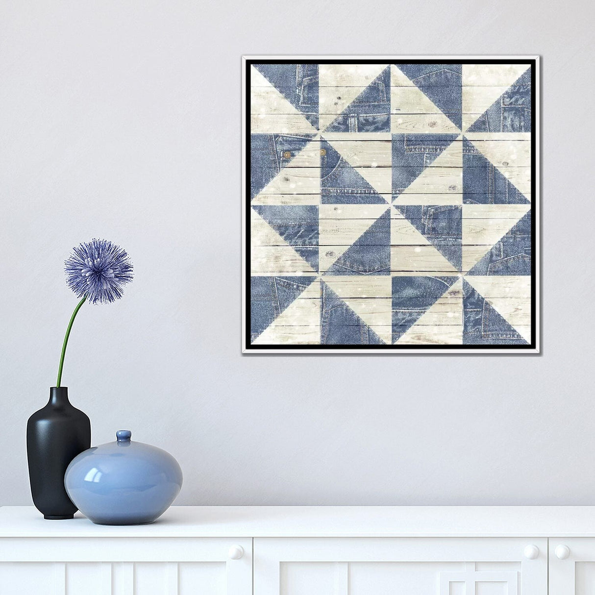 iCanvas "Barn Quilt VII" by Front Porch Pickins Framed Canvas Print