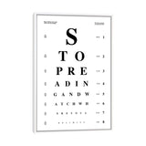iCanvas "Bathroom Eye Test" by avesix Framed Canvas Print