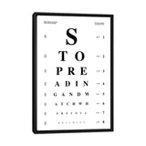 iCanvas "Bathroom Eye Test" by avesix Framed Canvas Print