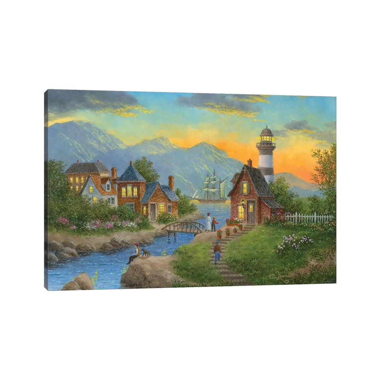 iCanvas "Bayside Afterglow" by Dennis Lewan Canvas Print