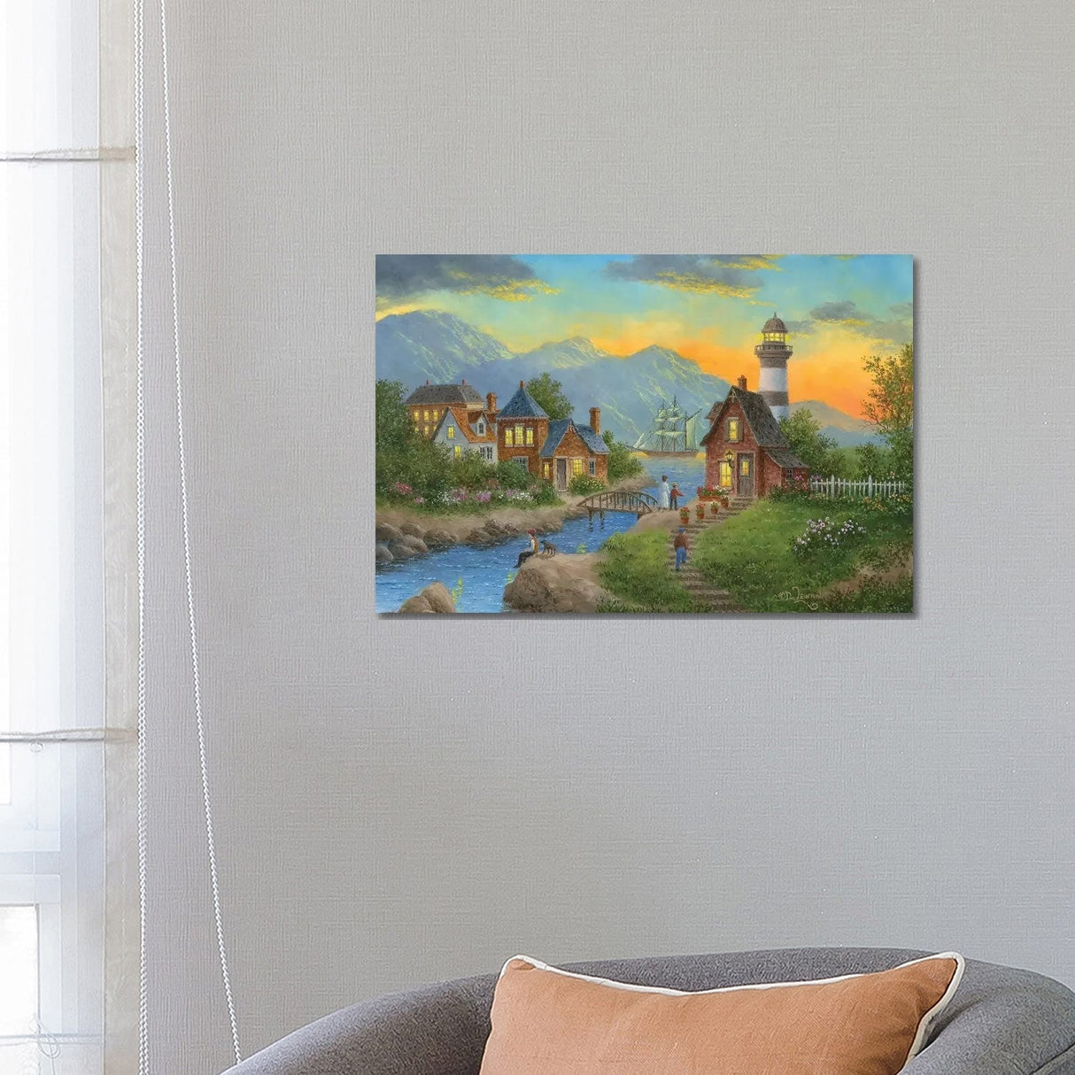 iCanvas "Bayside Afterglow" by Dennis Lewan Canvas Print