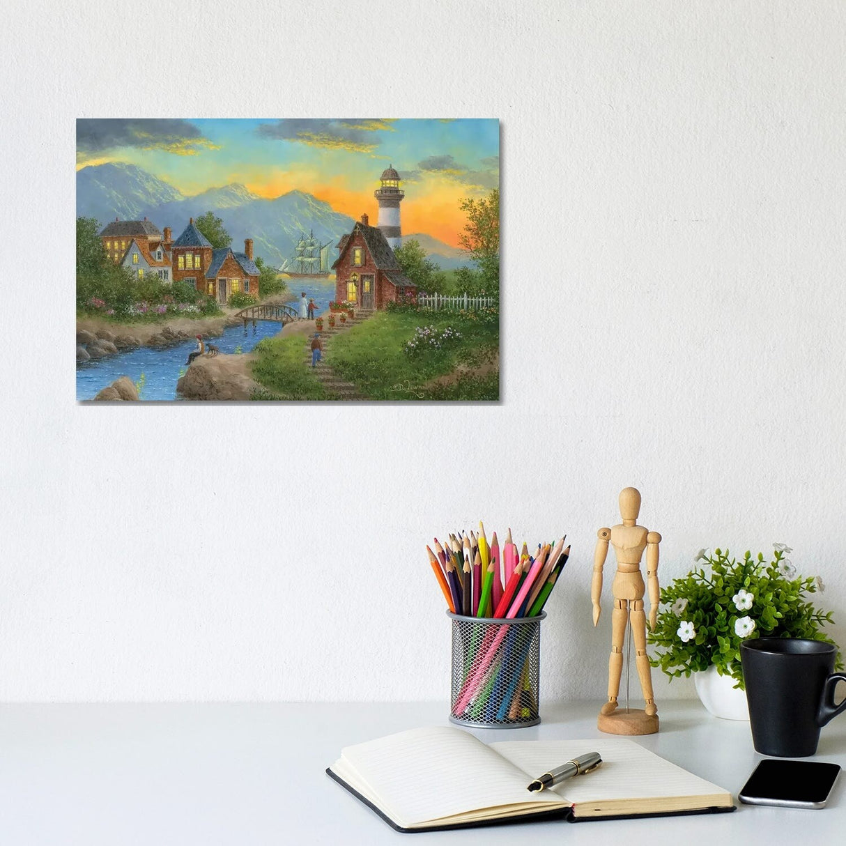 iCanvas "Bayside Afterglow" by Dennis Lewan Canvas Print