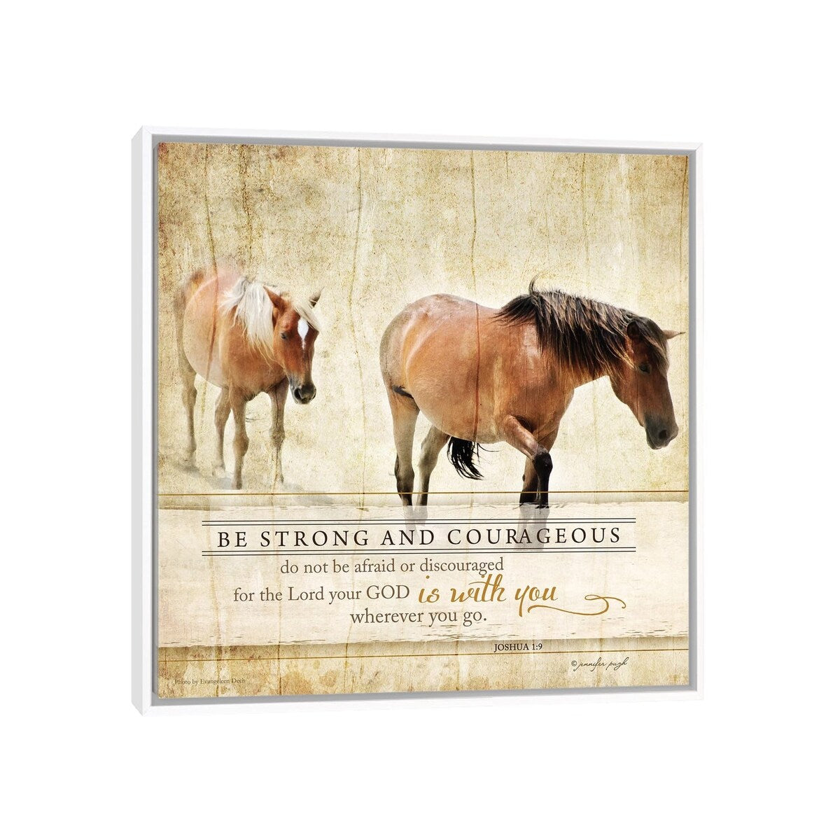 iCanvas "Be Strong" by Jennifer Pugh Framed