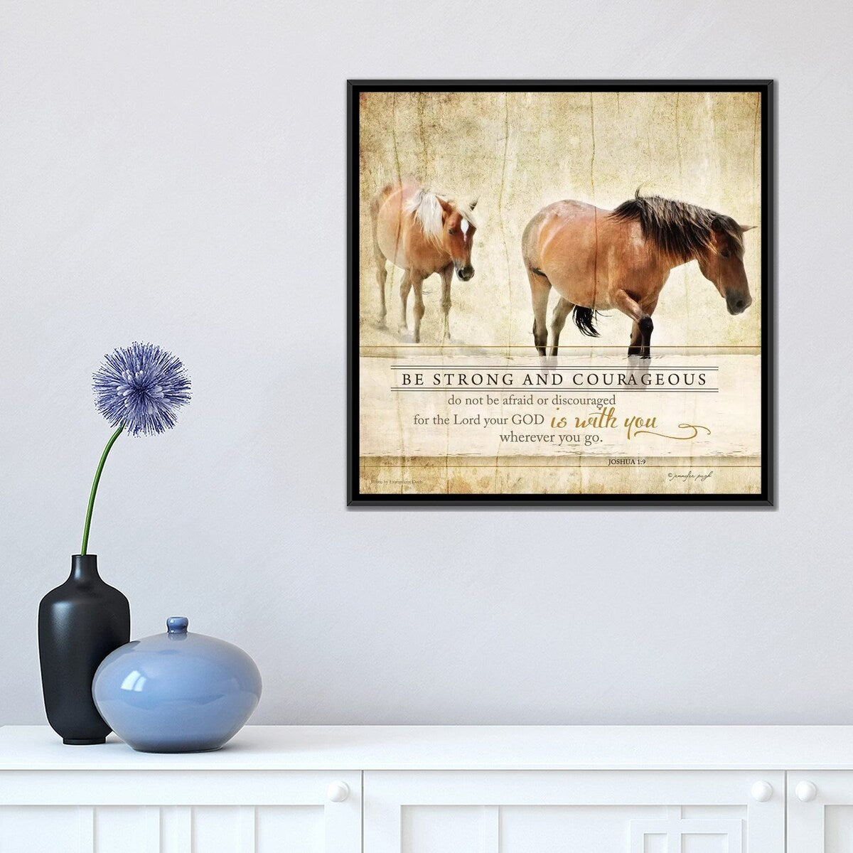 iCanvas "Be Strong" by Jennifer Pugh Framed